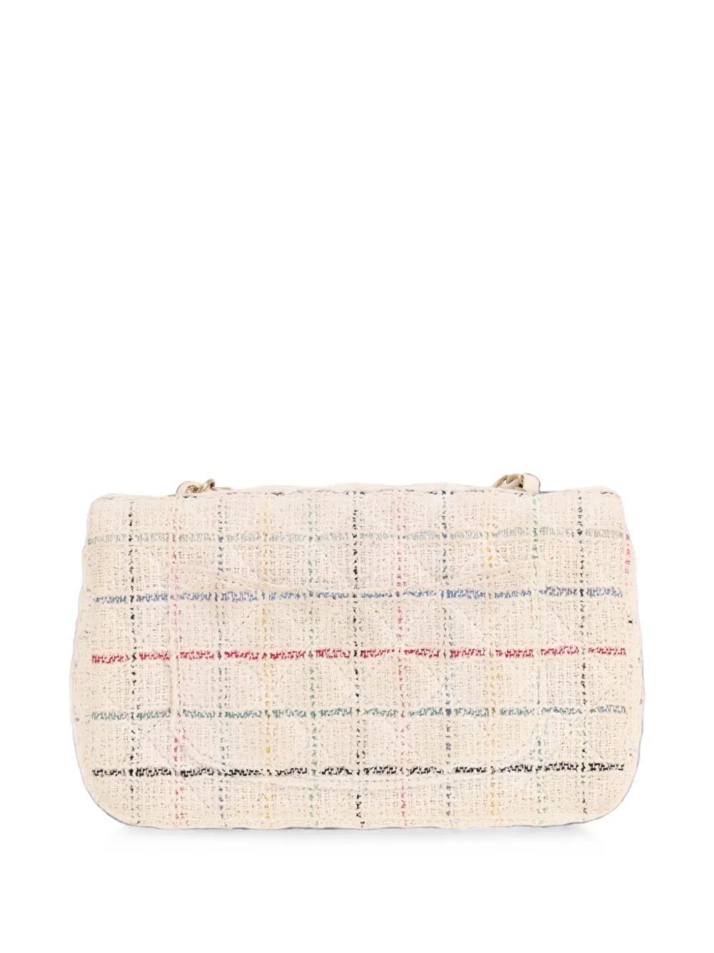 CHANEL Pre-Owned 2020s Timeless tweed schoudertas Beige