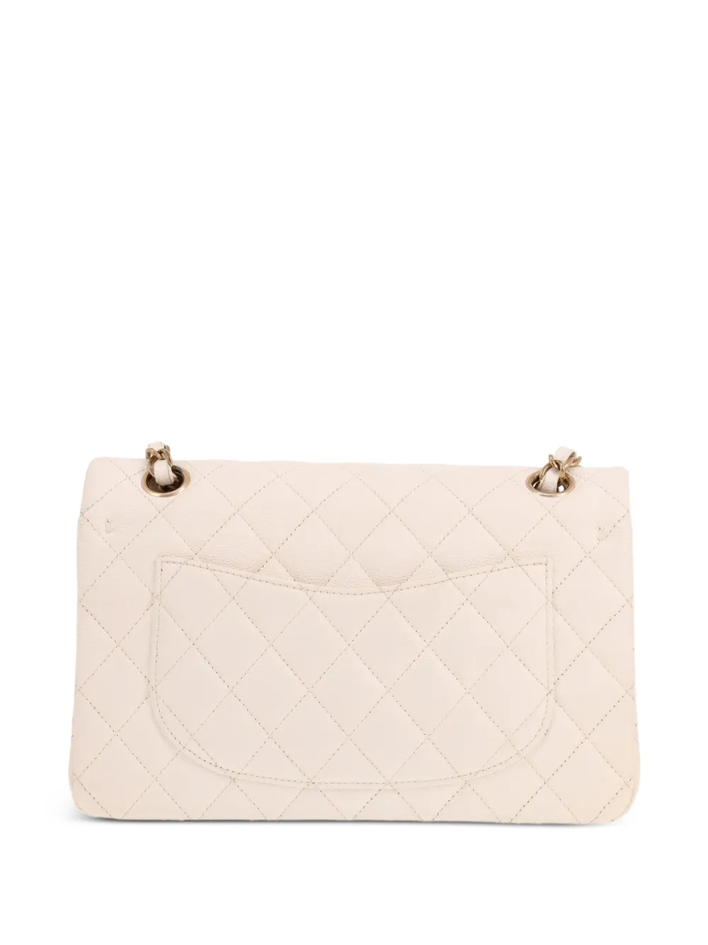 CHANEL Pre-Owned 2020 Timeless Petit gewatteerde schoudertas Wit