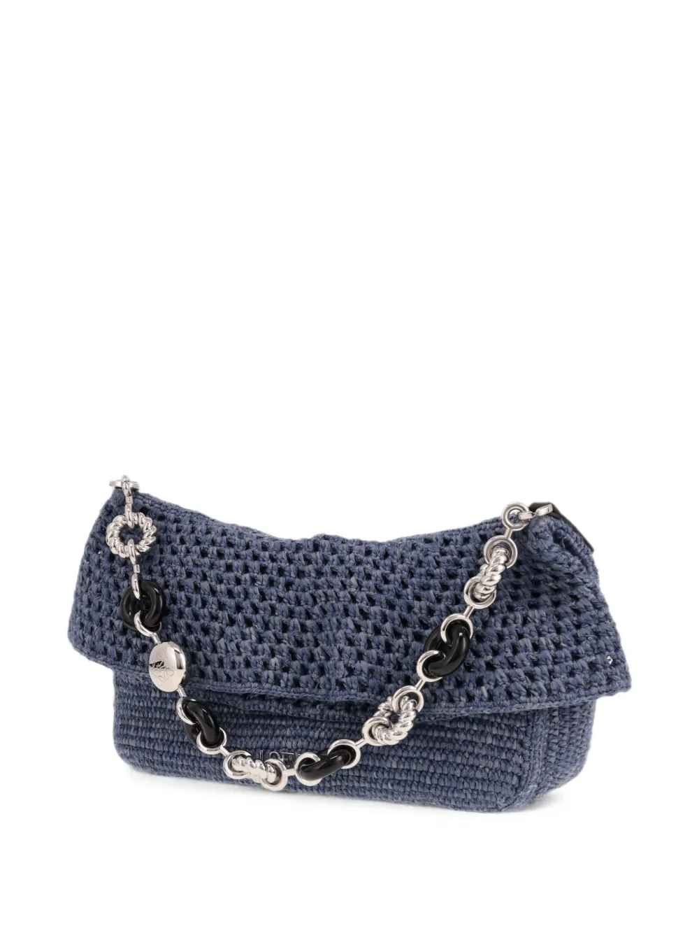 Loewe Pre-Owned 2020s medium Ola raffia shopper Blauw