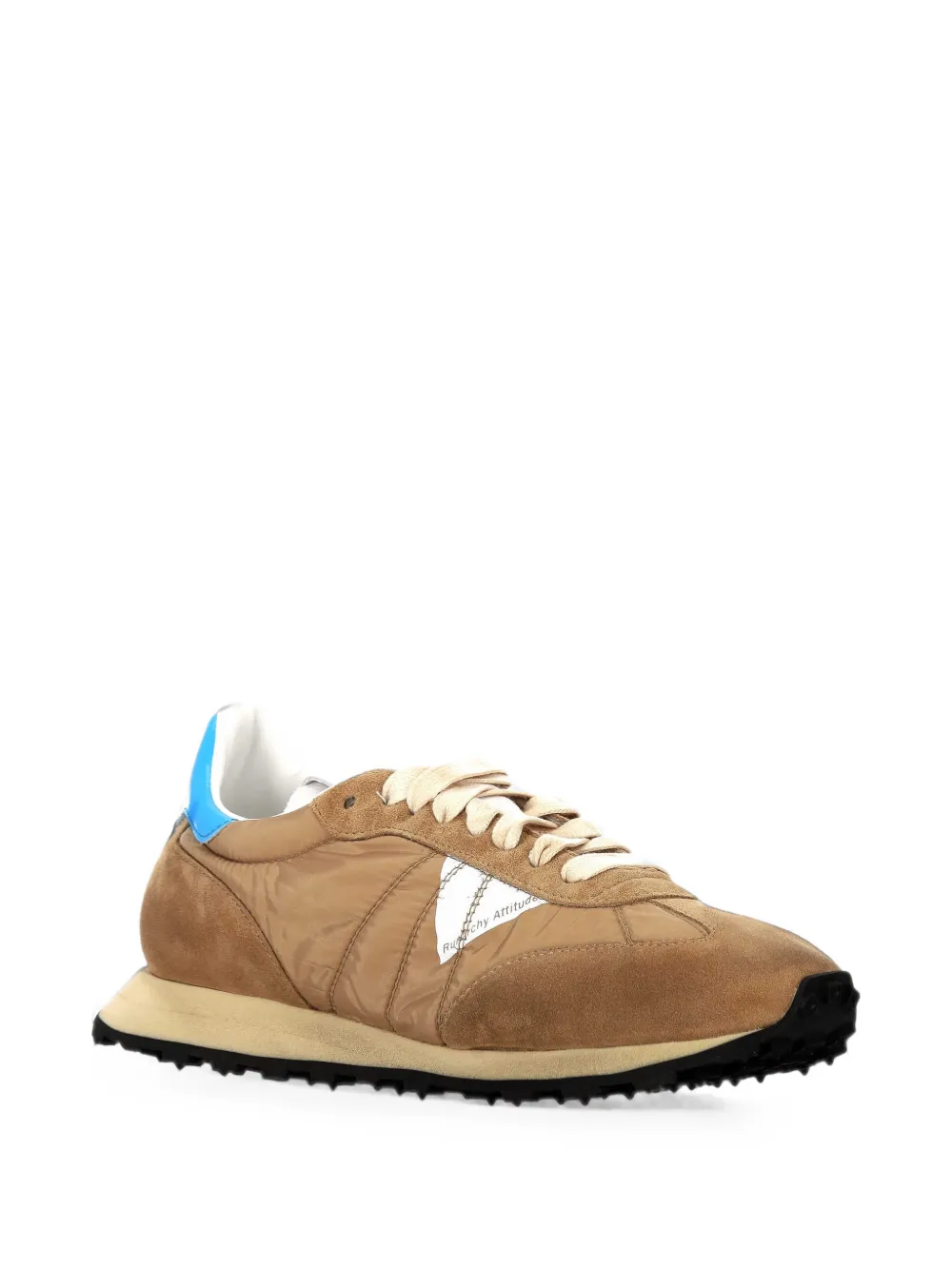 RUN OF suede panelled sneakers Beige