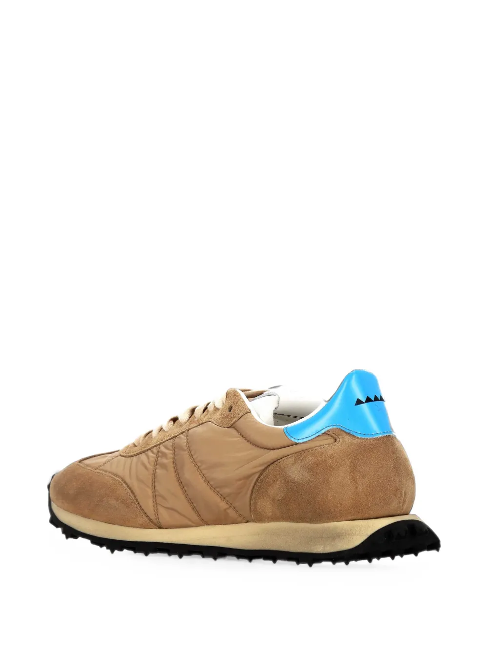 RUN OF suede panelled sneakers Beige