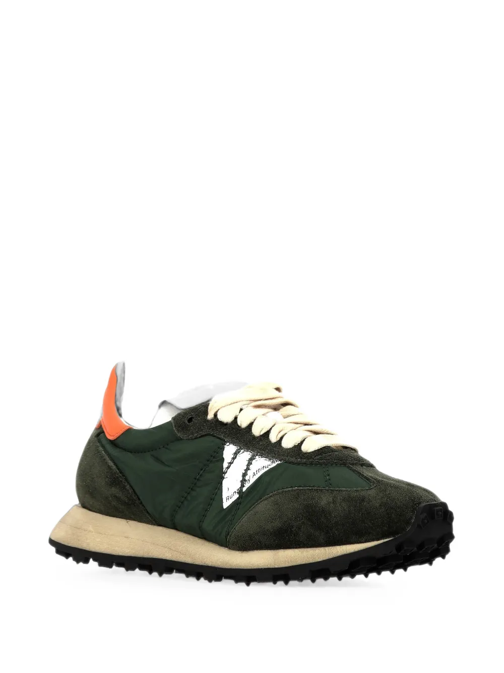 RUN OF Audax panelled sneakers Groen
