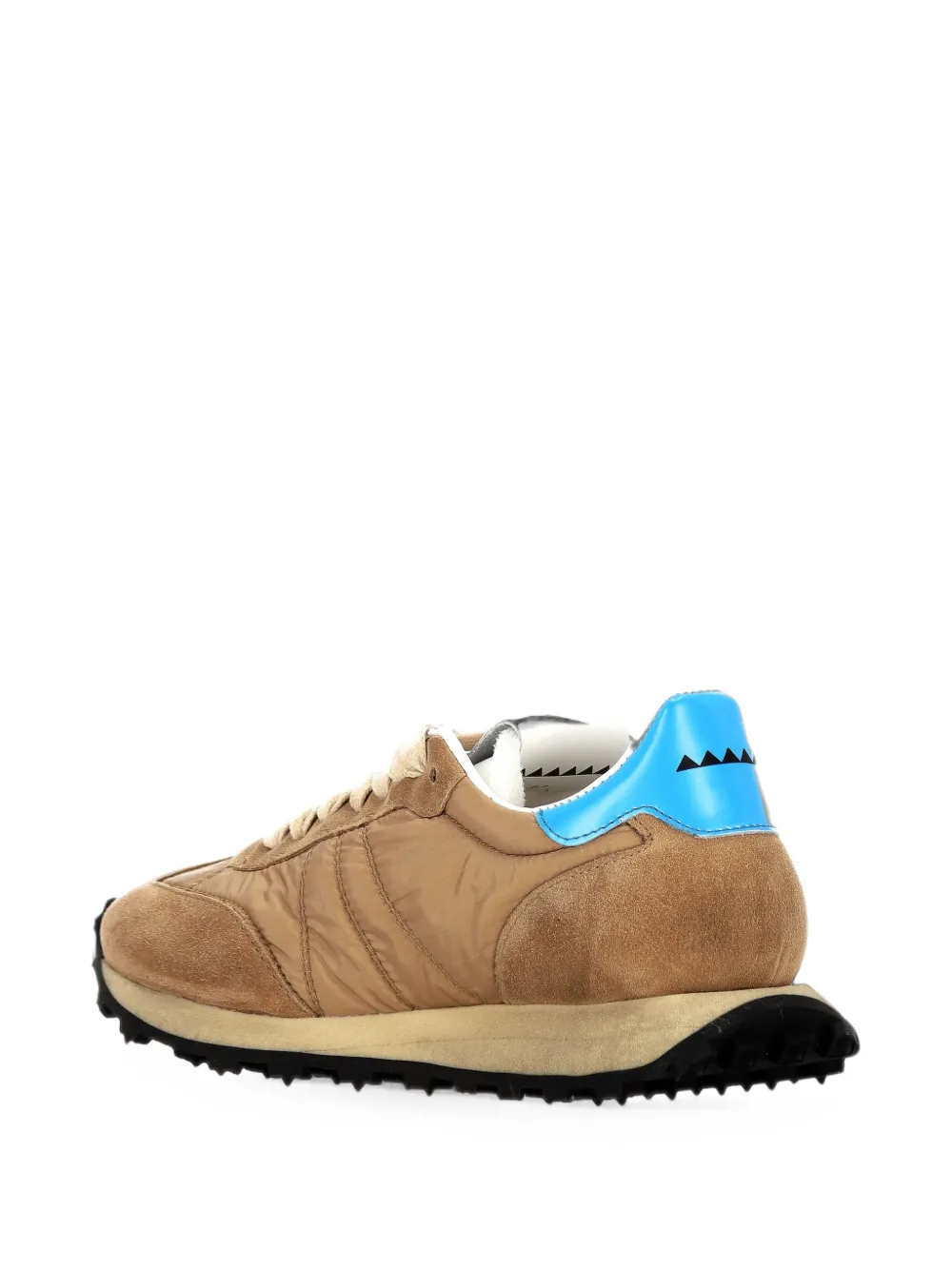RUN OF suede-panelled sneakers Beige