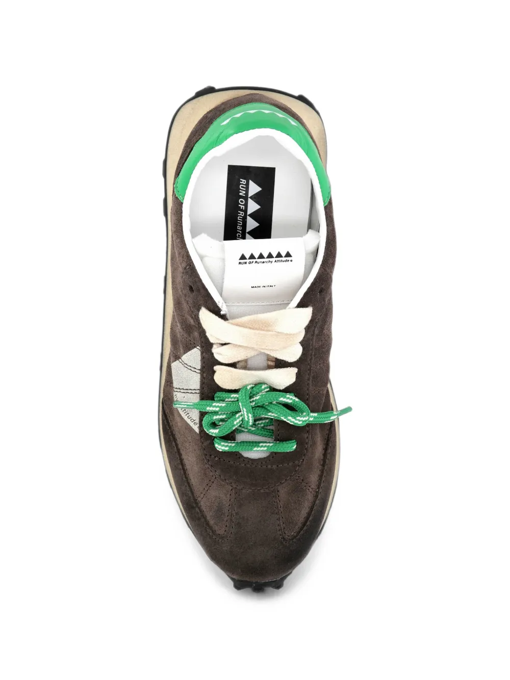 RUN OF suede panelled sneakers Bruin