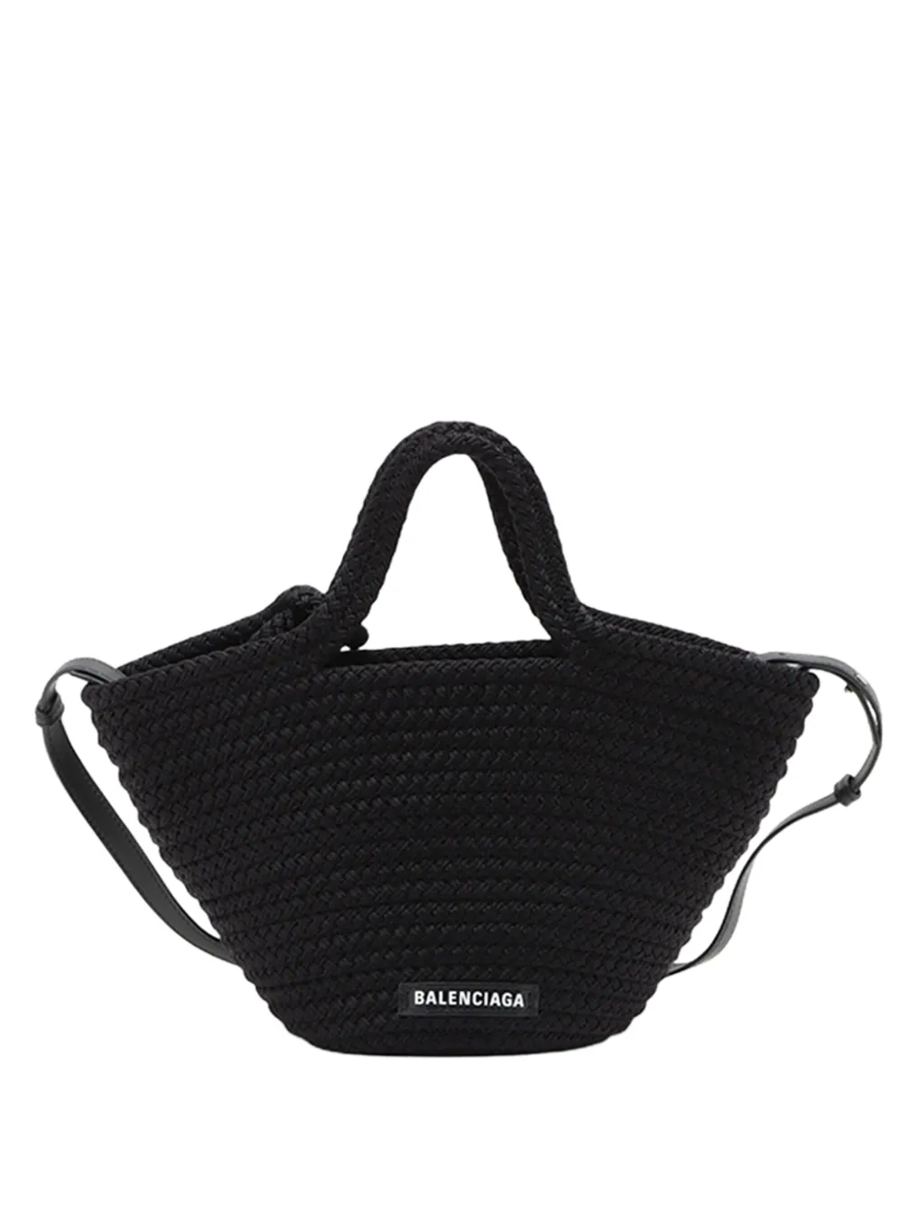 Balenciaga Pre-Owned 2018-2026 Small Nylon Ibiza Basket Bag satchel - Schwarz