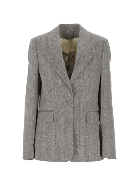 Golden Goose jacket in gray pinstripe wool-blend