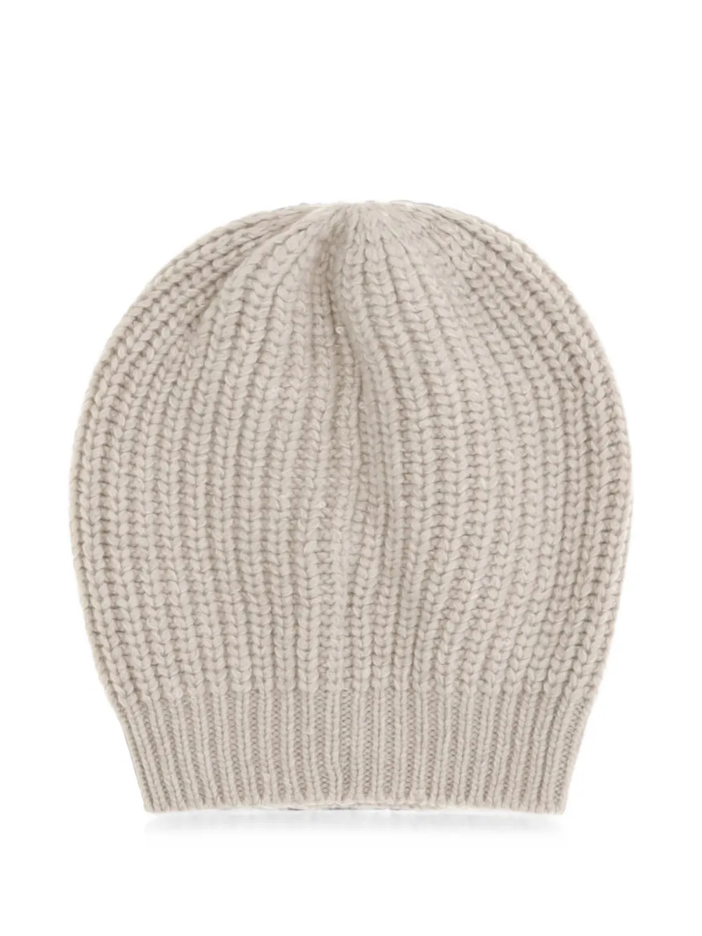 Brunello Cucinelli ribbed-knit beanie hat - Toni neutri