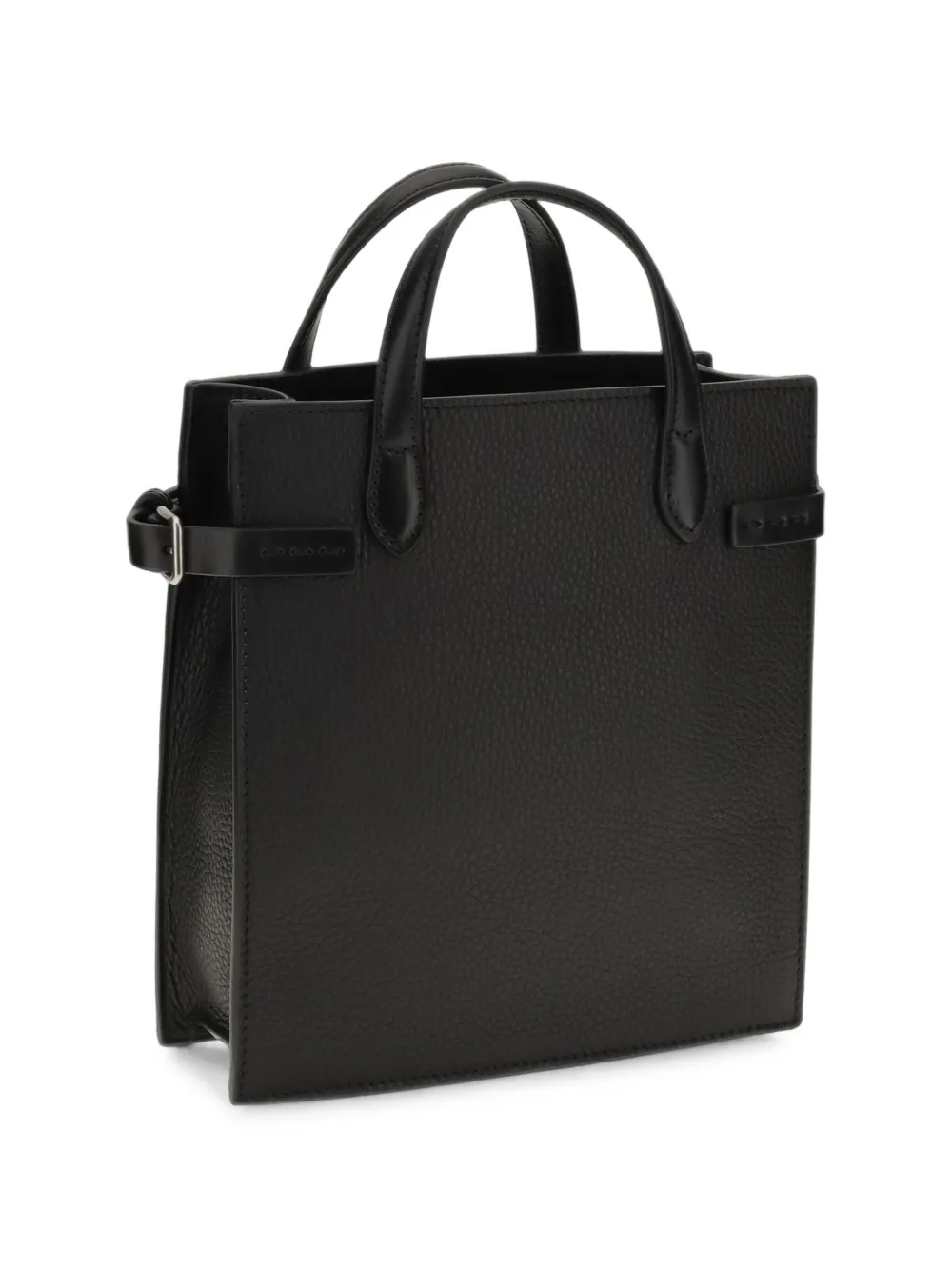 Valentino Garavani Antibes kleine shopper van gekorreld leer Zwart