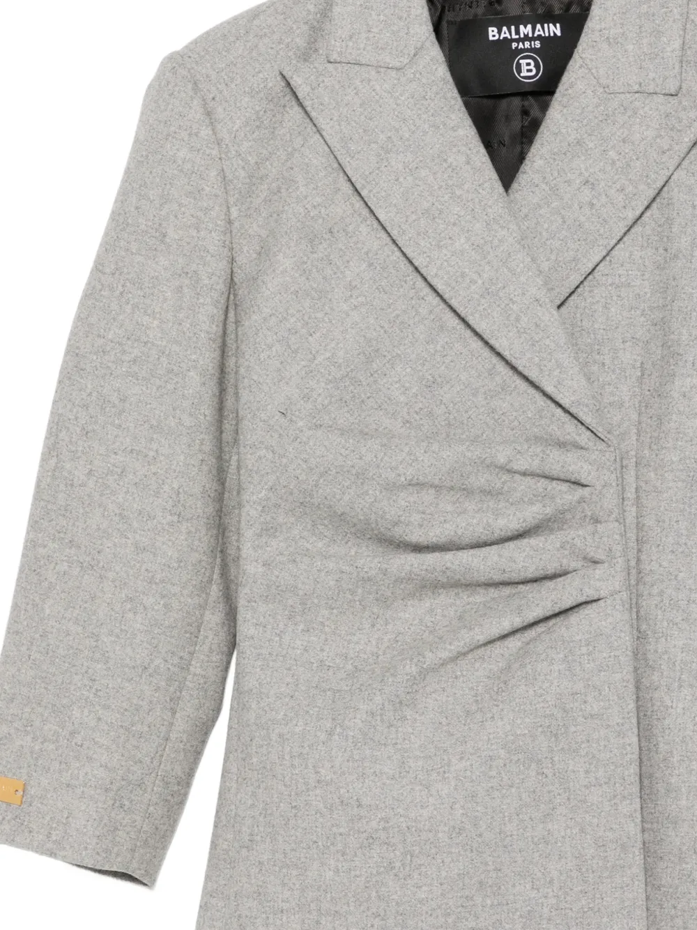 Balmain Kids Jack met enkele rij knopen en ruches Grijs