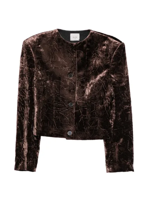 Alysi crinkled-finish button-up jacket