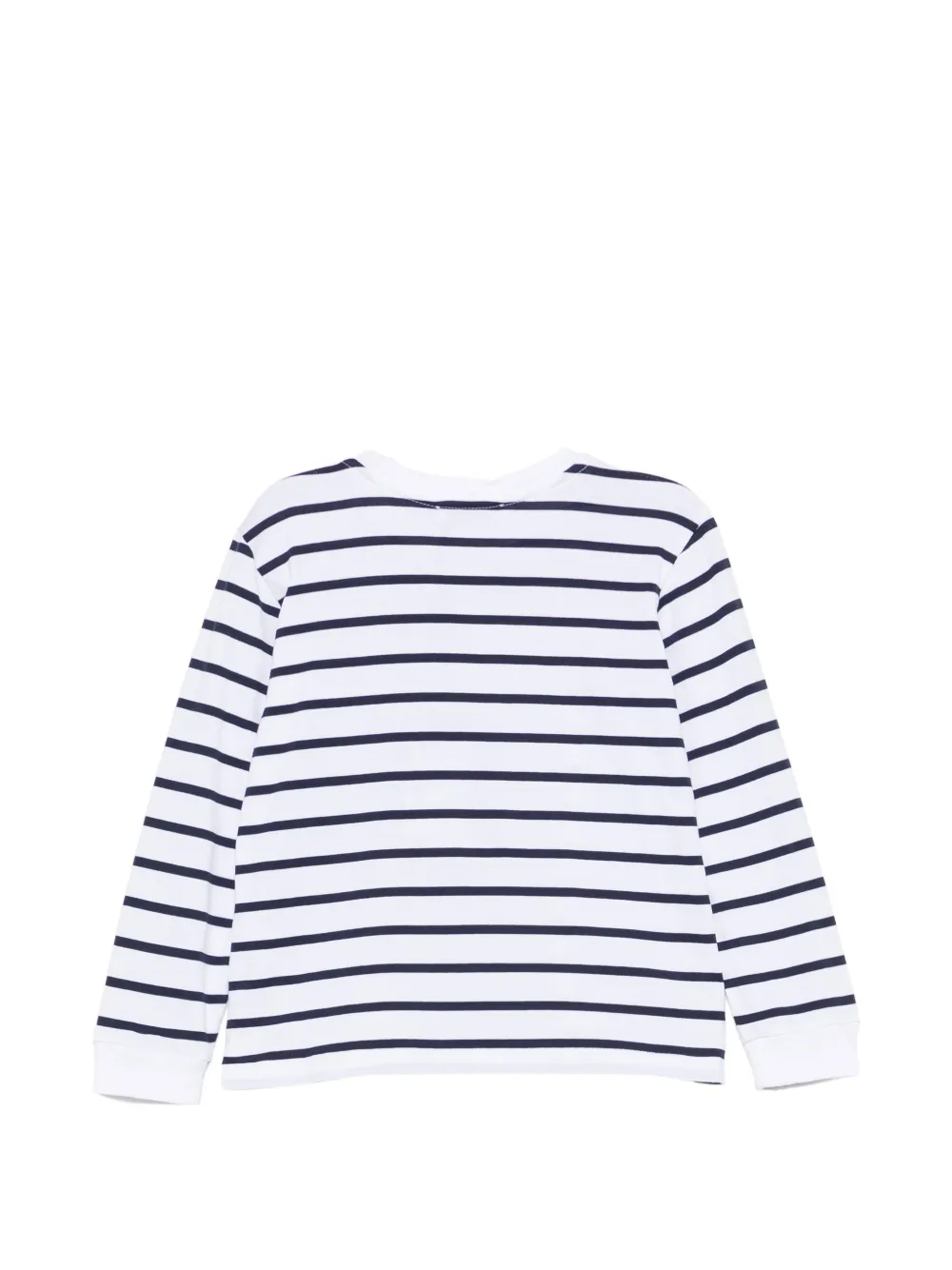 Dolce & Gabbana Kids Gestreept T-shirt met knoopdetail Wit