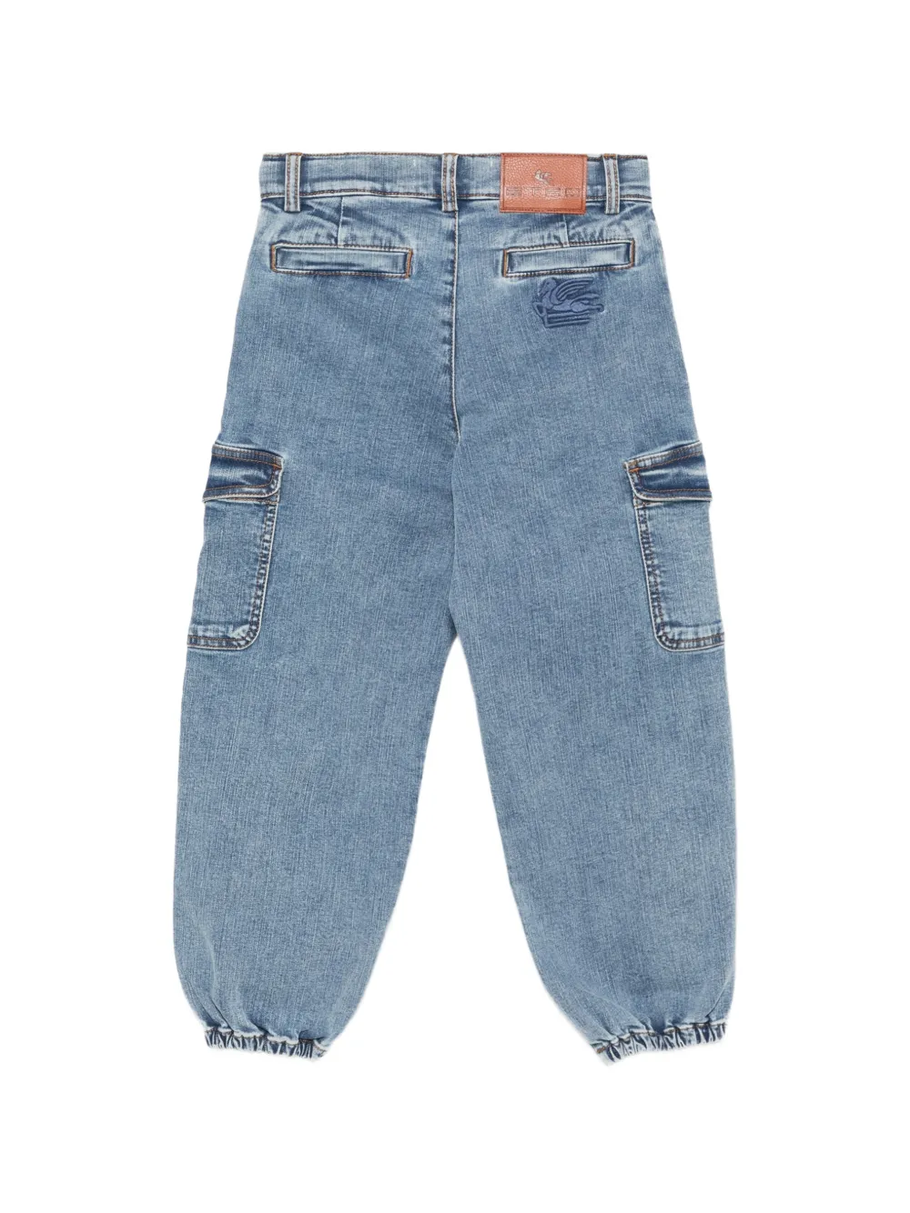 ETRO KIDS elasticated-cuff cargo pants Blauw