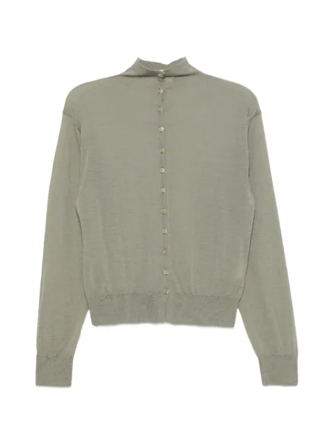 Alysi button-up mock-neck cardigan