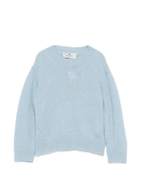 ETRO KIDS jersey a rayas con bordado Pegaso