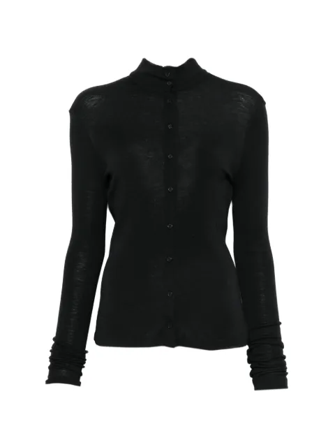 Alysi turtle-neck button-up sweatshirt