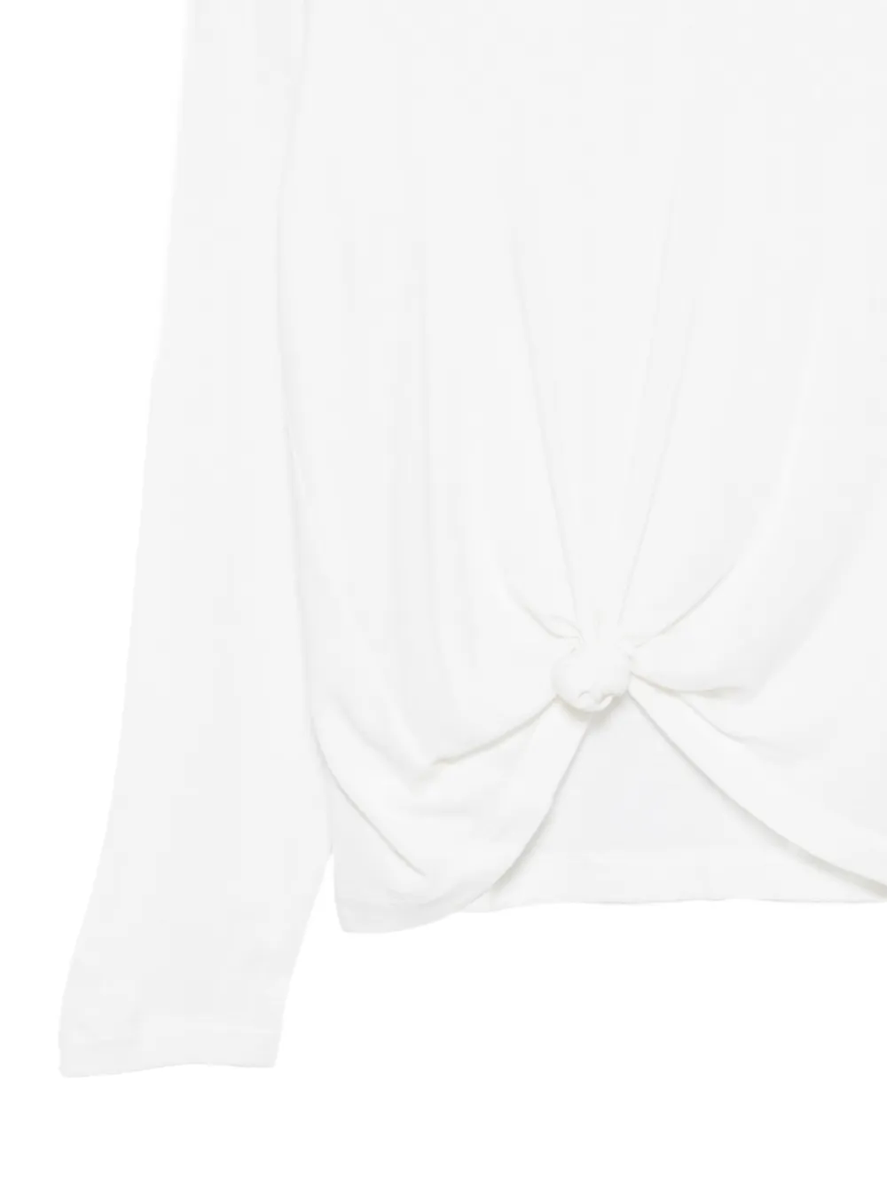 Alysi T-shirt met geknoopt detail en lange mouwen Wit