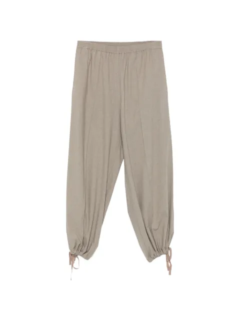 Alysi elasticated-waist drawstring-cuff trousers