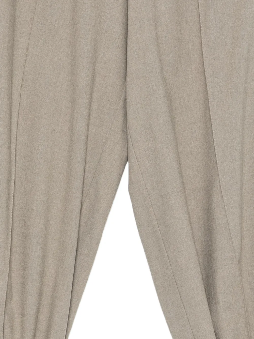 Alysi Broek met elastische taille en trekkoordmanchetten Beige