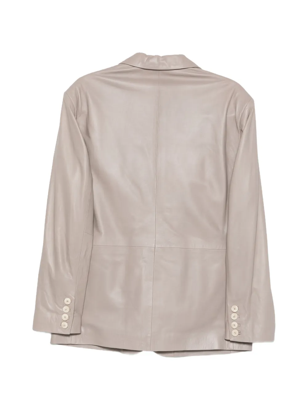 Alysi Zachte leren blazer Grijs