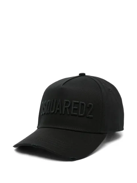 DSQUARED2 logo-embroidered distressed baseball cap