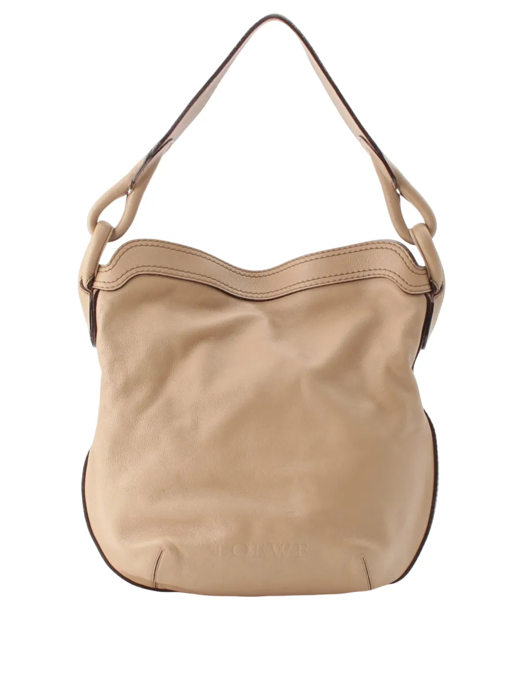 Loewe Pre-Owned 2000-2010 Small Leather Switch Runner hobo bag - Nude
