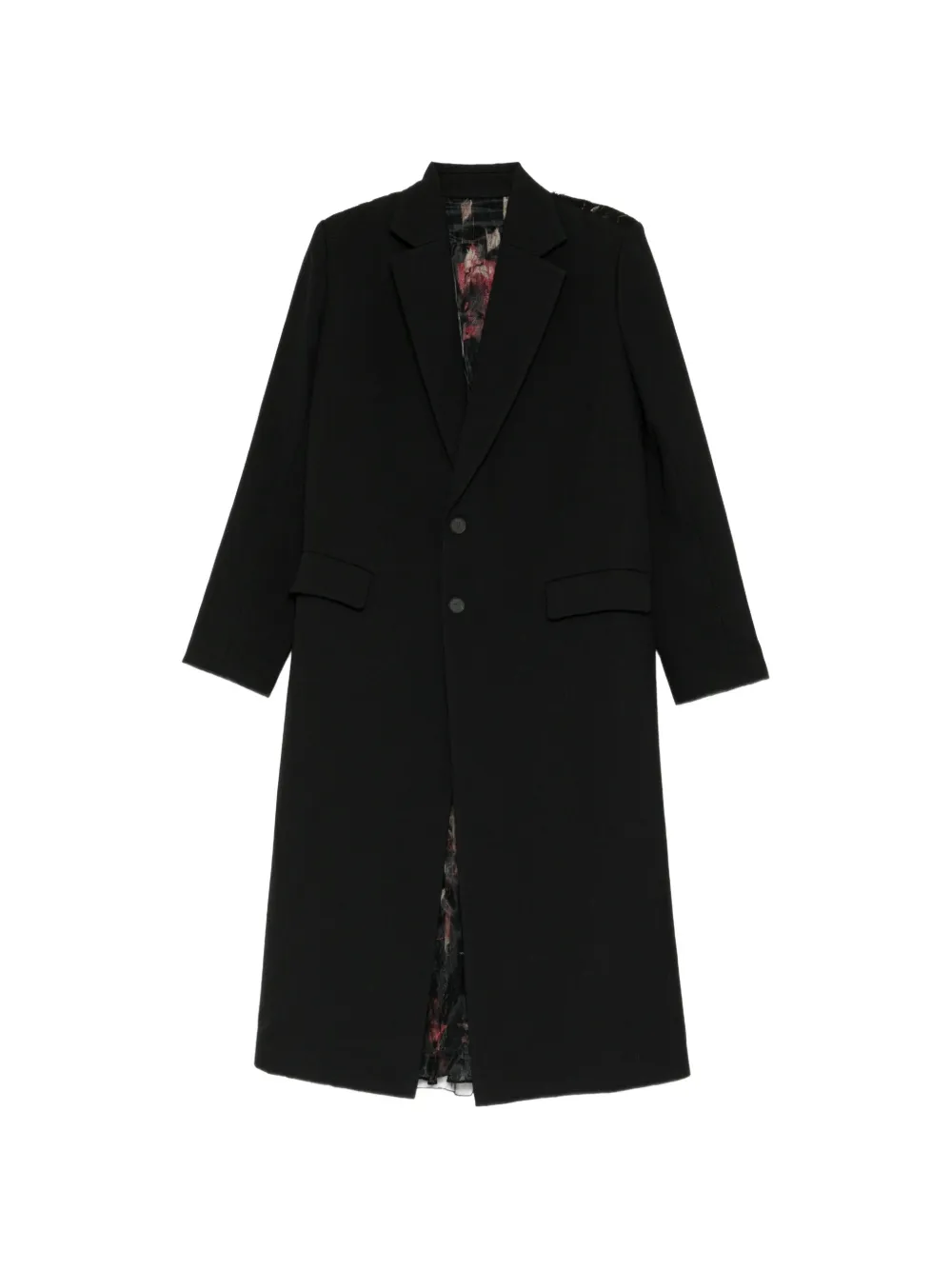 Quetsche notched-lapels single-breasted coat