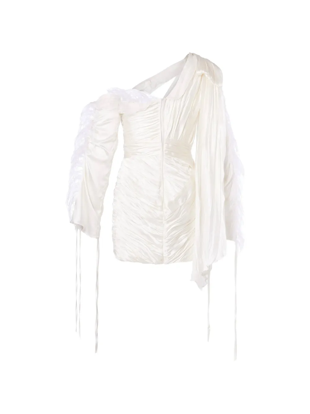 NORINA ST Jamila mini-jurk met ruches Wit