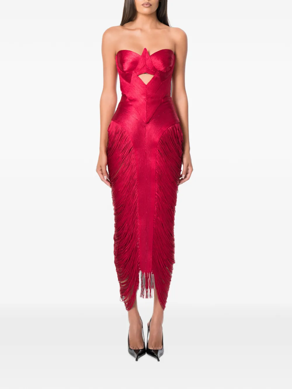 NORINA ST Aura fringed midi dress