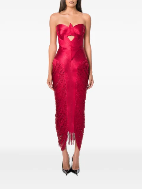 NORINA ST robe mi-longue Aura à franges