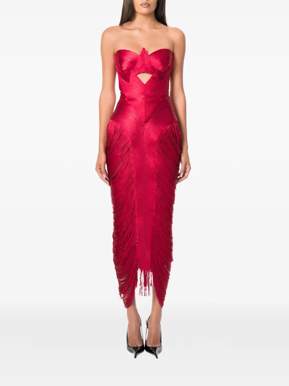 NORINA ST Aura fringed midi dress