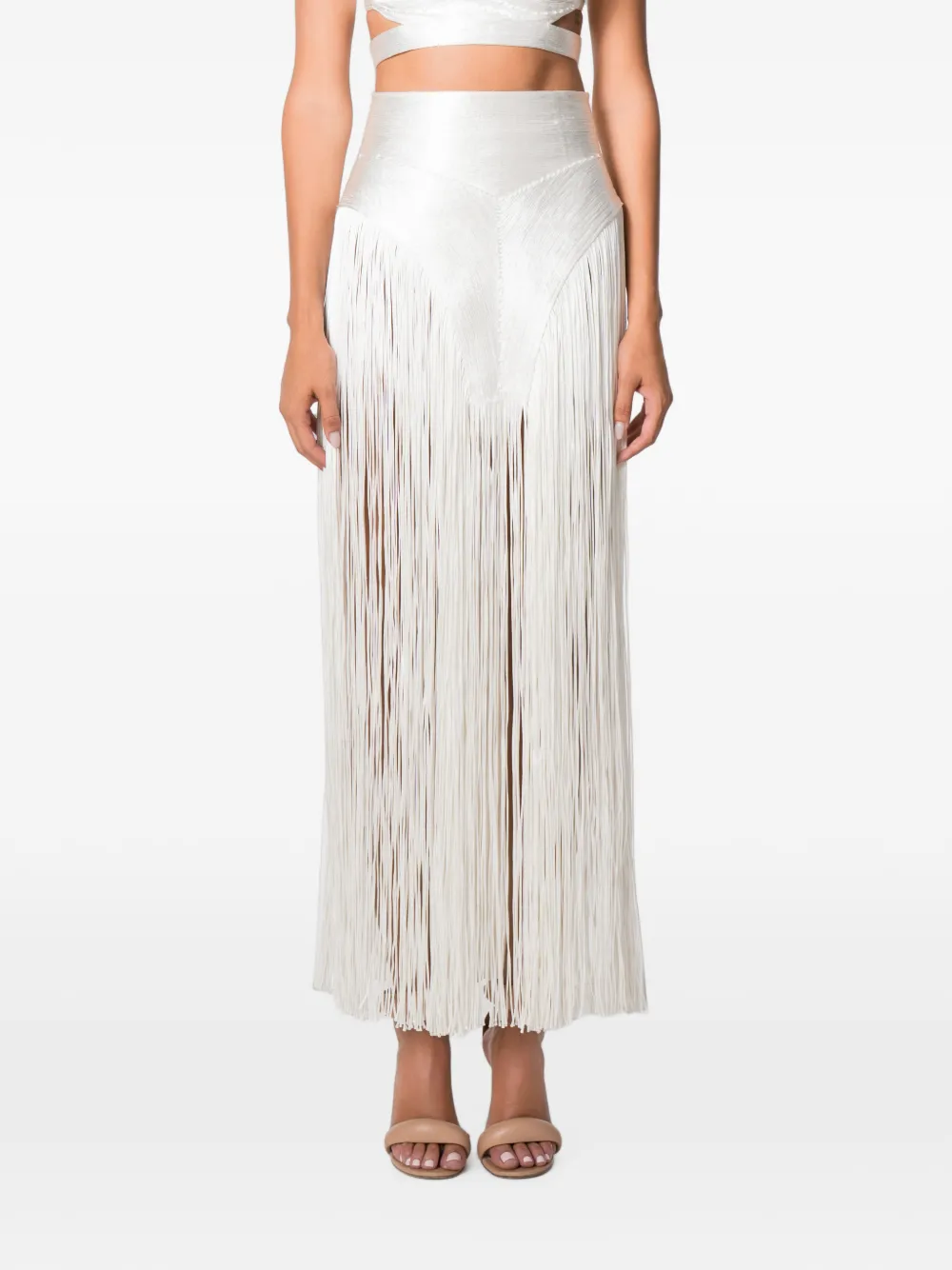 NORINA ST Nuria fringe-detail skirt and top set