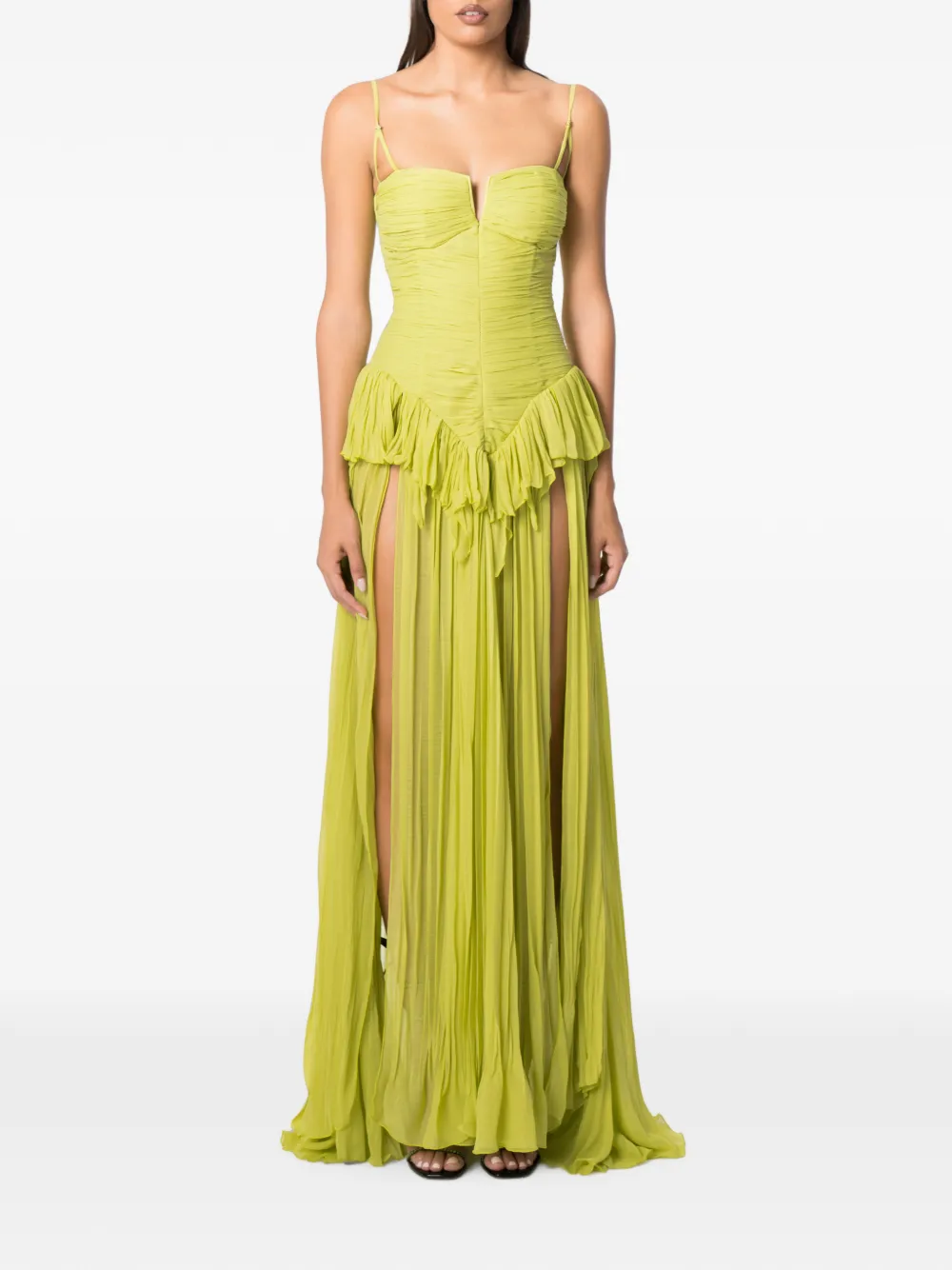 NORINA ST Diada 2.6 ruffled maxi dress - Giallo
