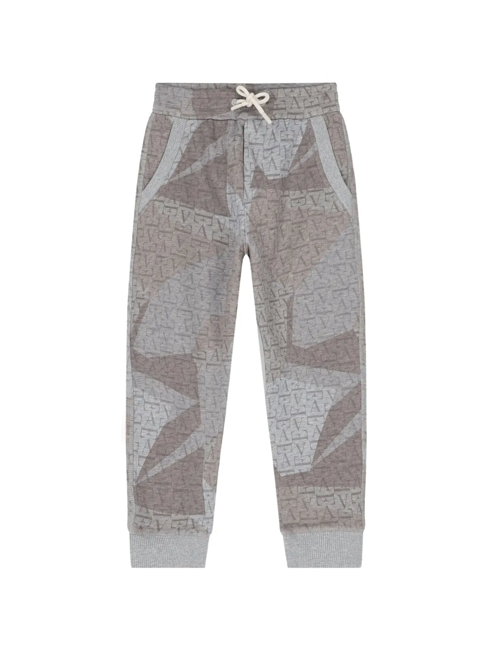 Emporio Armani Kids Pantaloni sportivi con monogramma - Grigio