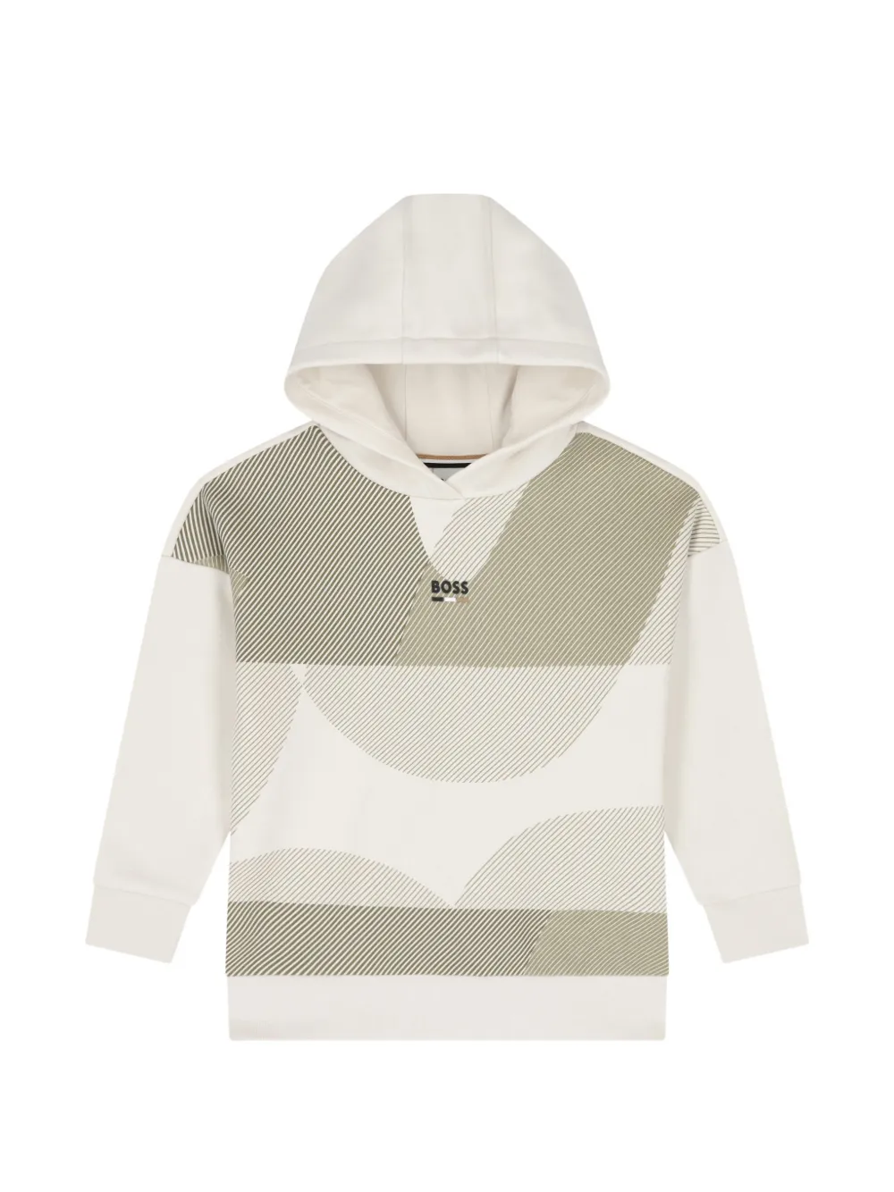 BOSS Kidswear abstract-print hoodie - Toni neutri