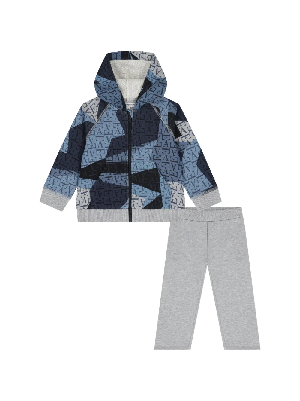Emporio Armani Kids Tuta sportiva con stampa - Blu