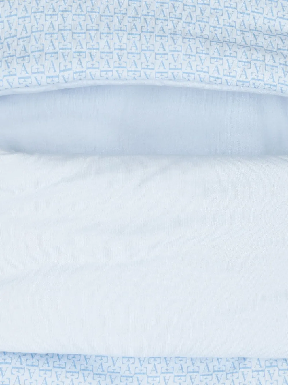 Emporio Armani Kids Slaapzak met monogramprint en capuchon Blauw