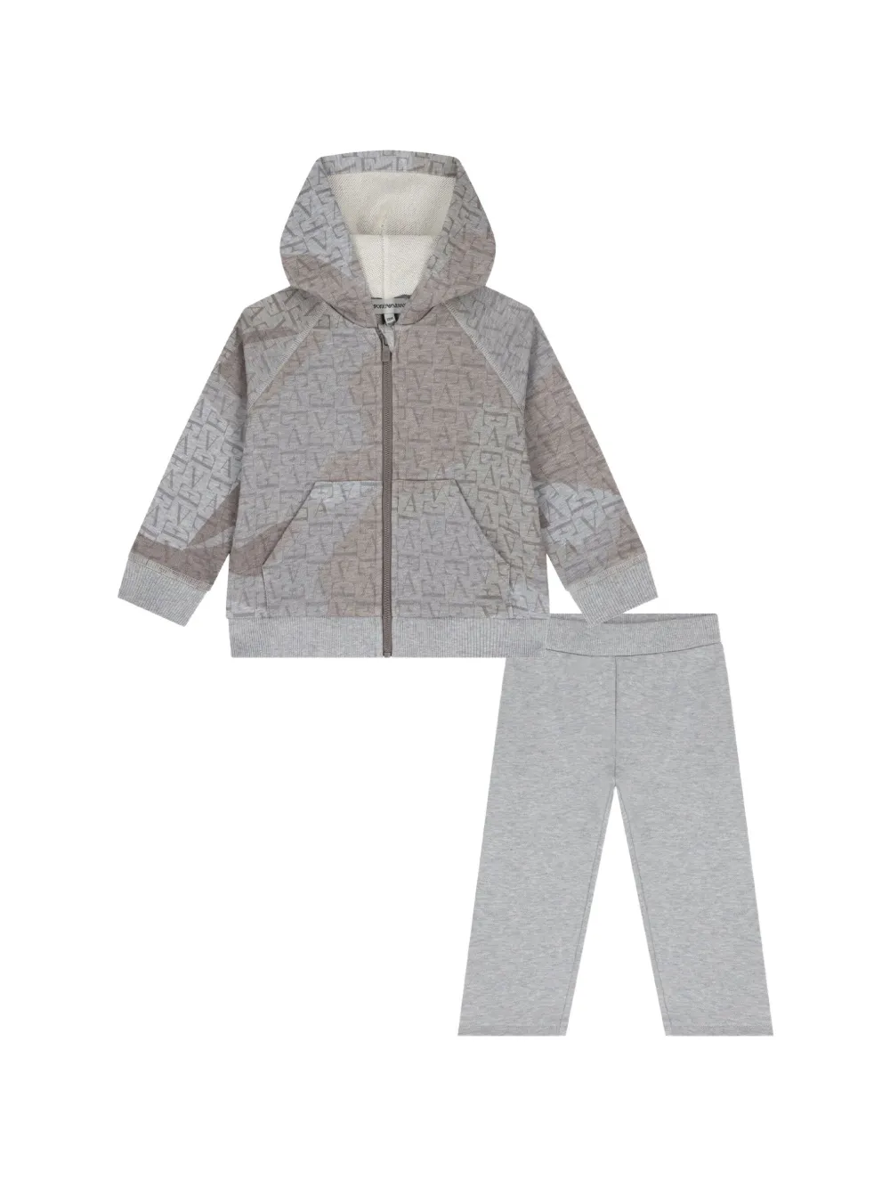 Emporio Ar i Kids Trainingspak met monogramprint Grijs