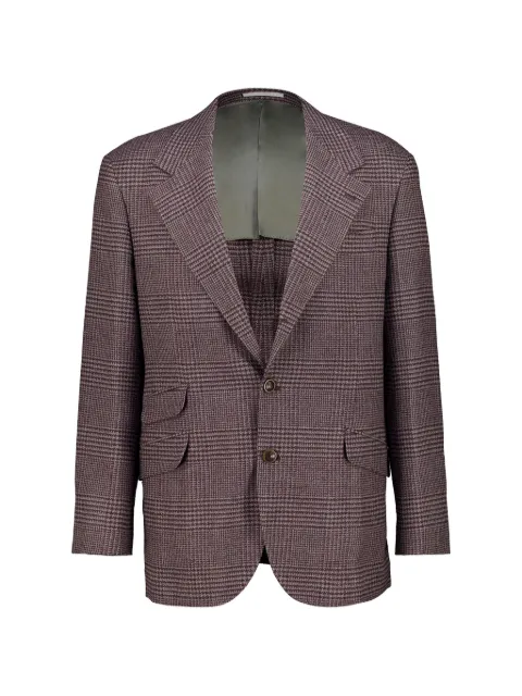 Brunello Cucinelli Prince of Wales check wool blazer