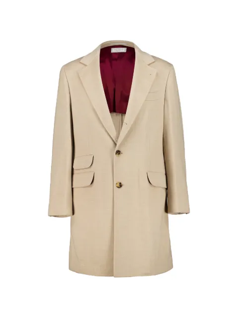 Brunello Cucinelli single-breasted virgin wool coat