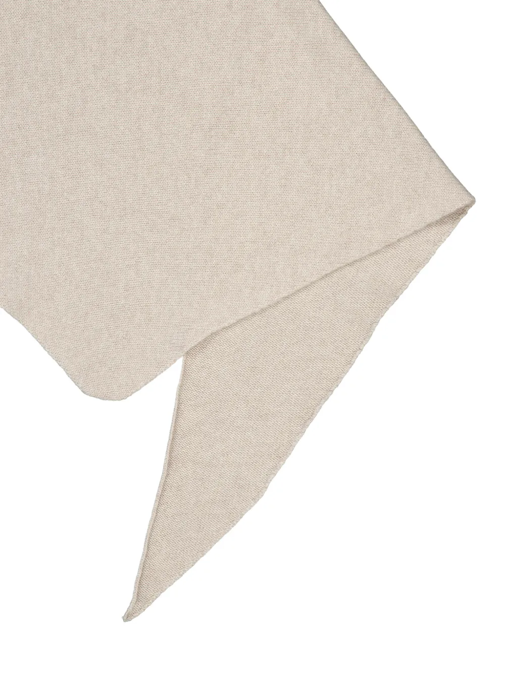 Lisa Yang Florianne triangel gebreide sjaal Beige