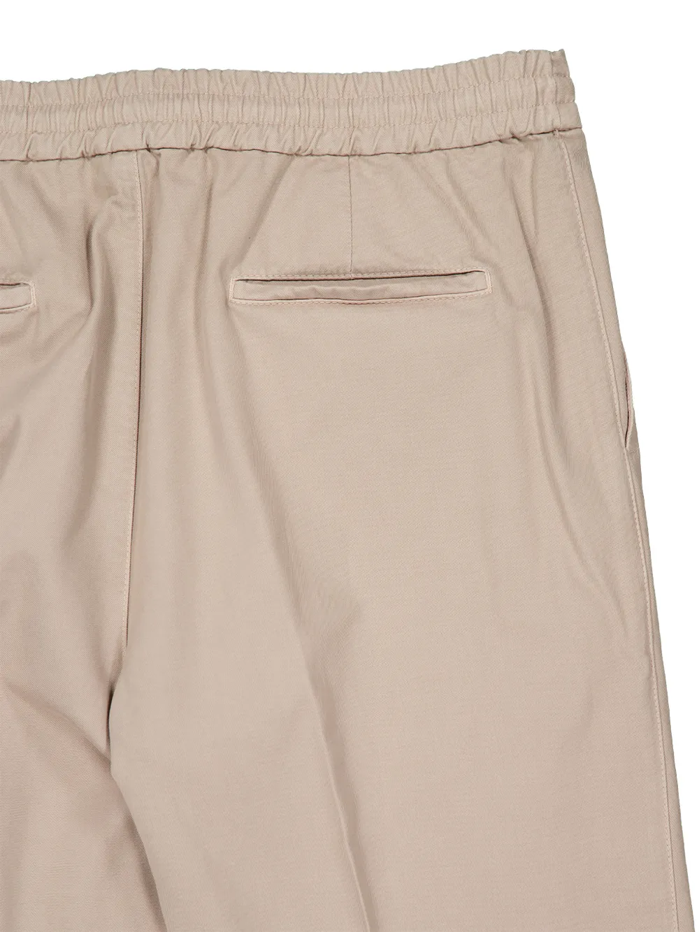 Brunello Cucinelli Geplooide katoenen broek met trekkoord Beige
