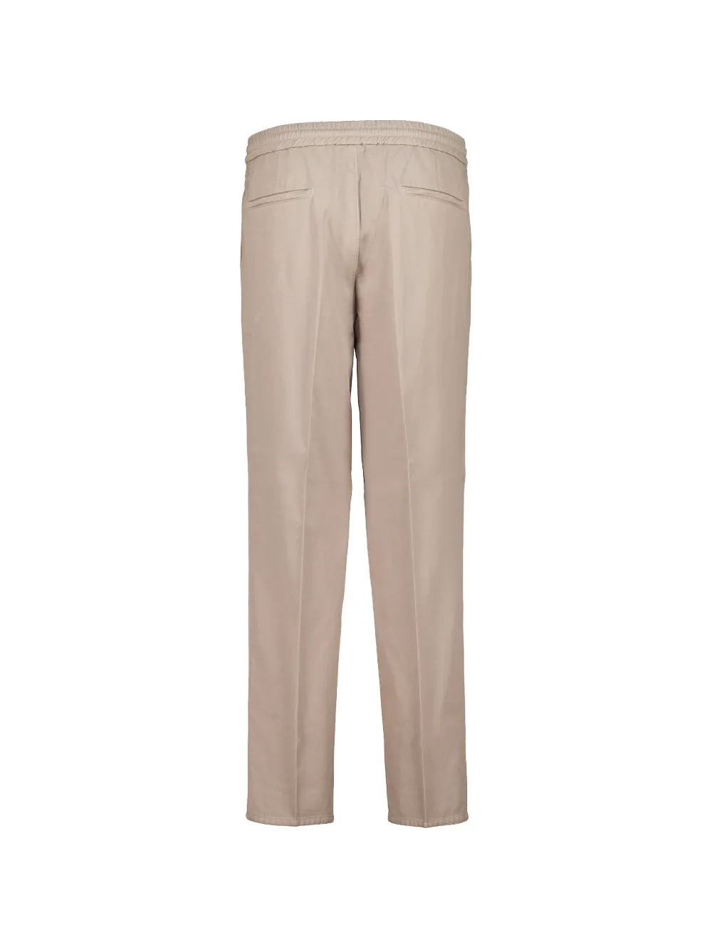 Brunello Cucinelli Geplooide katoenen broek met trekkoord Beige
