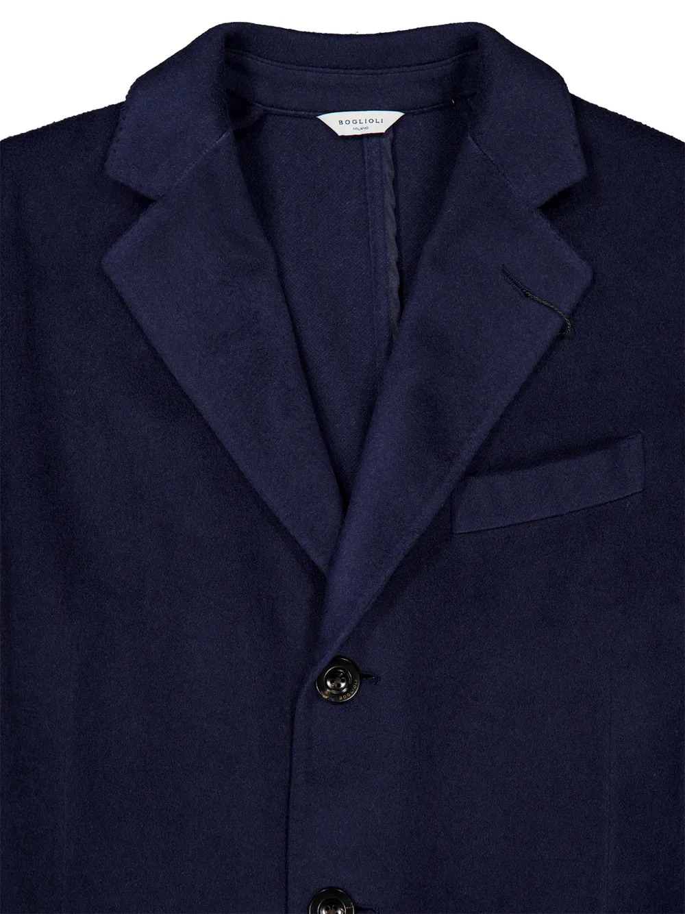 Boglioli single-breasted wool coat Blauw