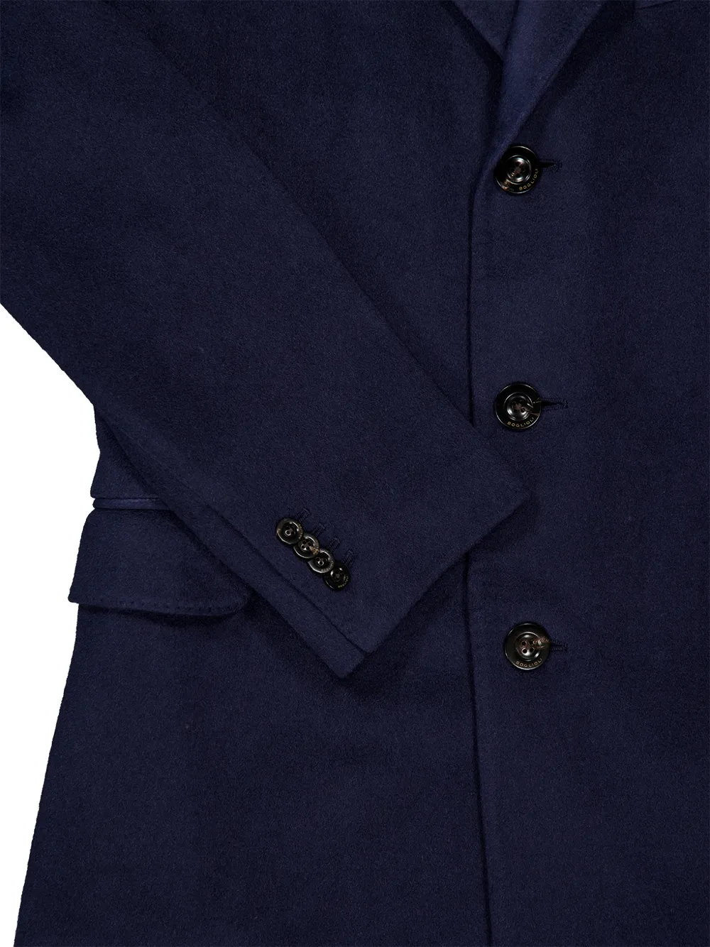Boglioli single-breasted wool coat Blauw
