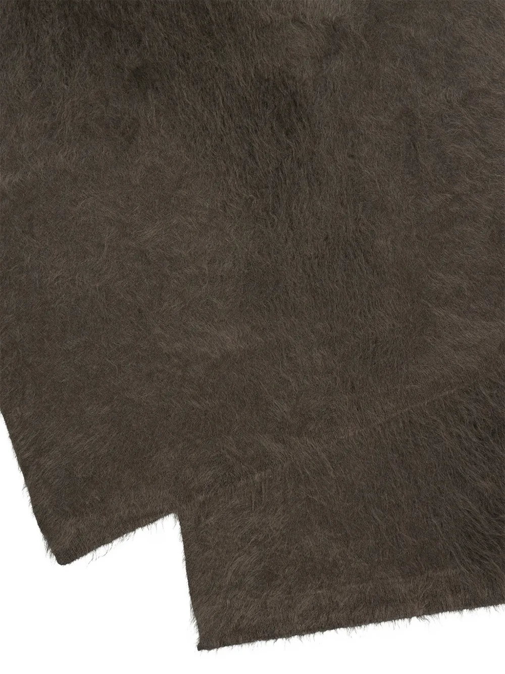 Lisa Yang Brushed Knitted Scarf in Brown, view 2