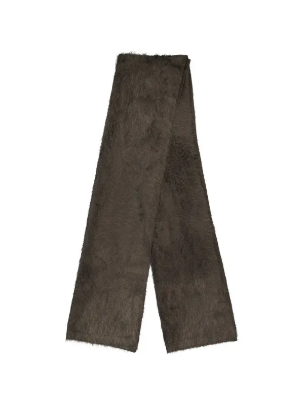 Lisa Yang Brushed Knitted Scarf in Brown