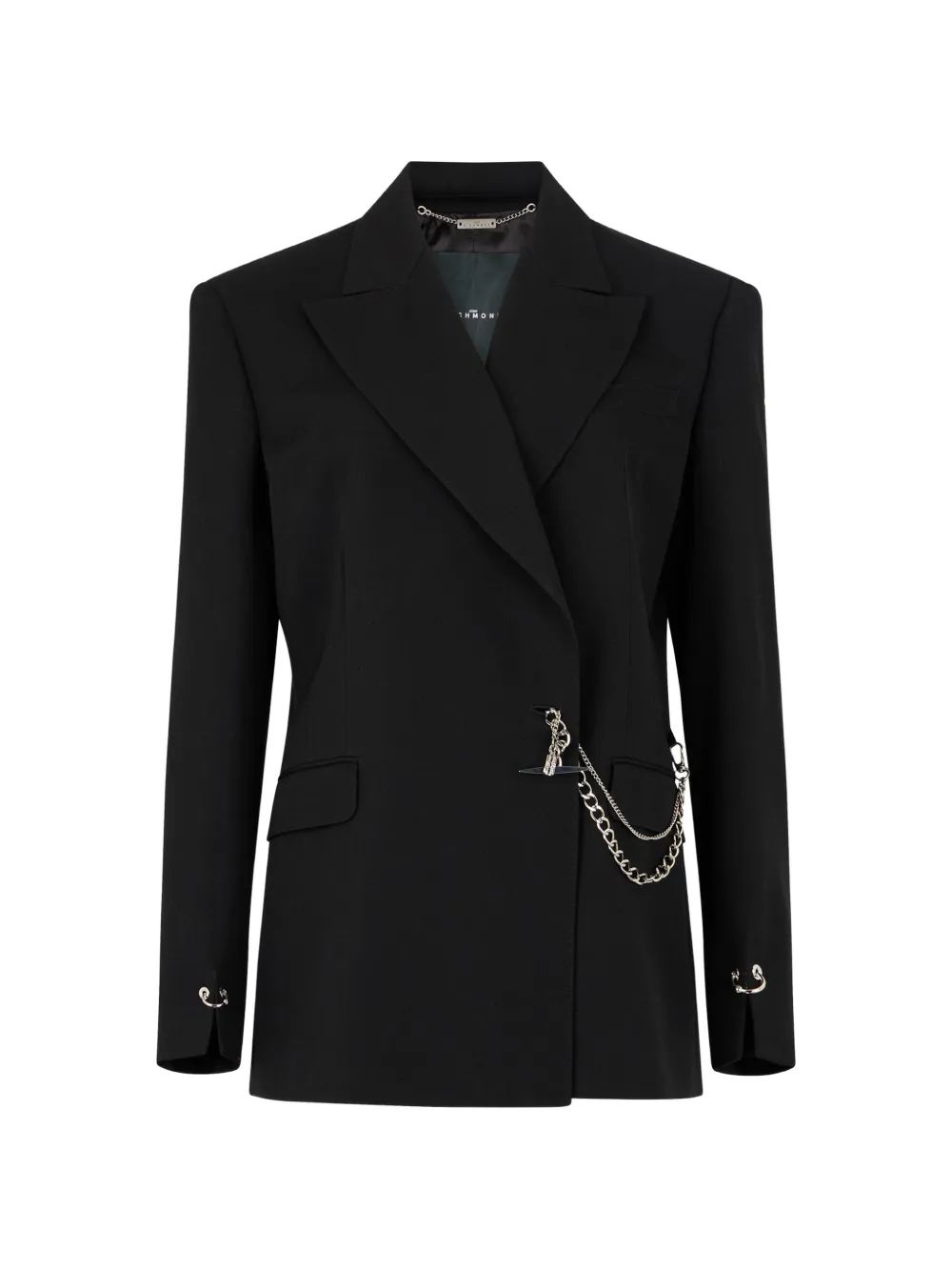 John Richmond blouse à détail de chaîne - Noir John Richmond blouse à détail de chaîne - Noir