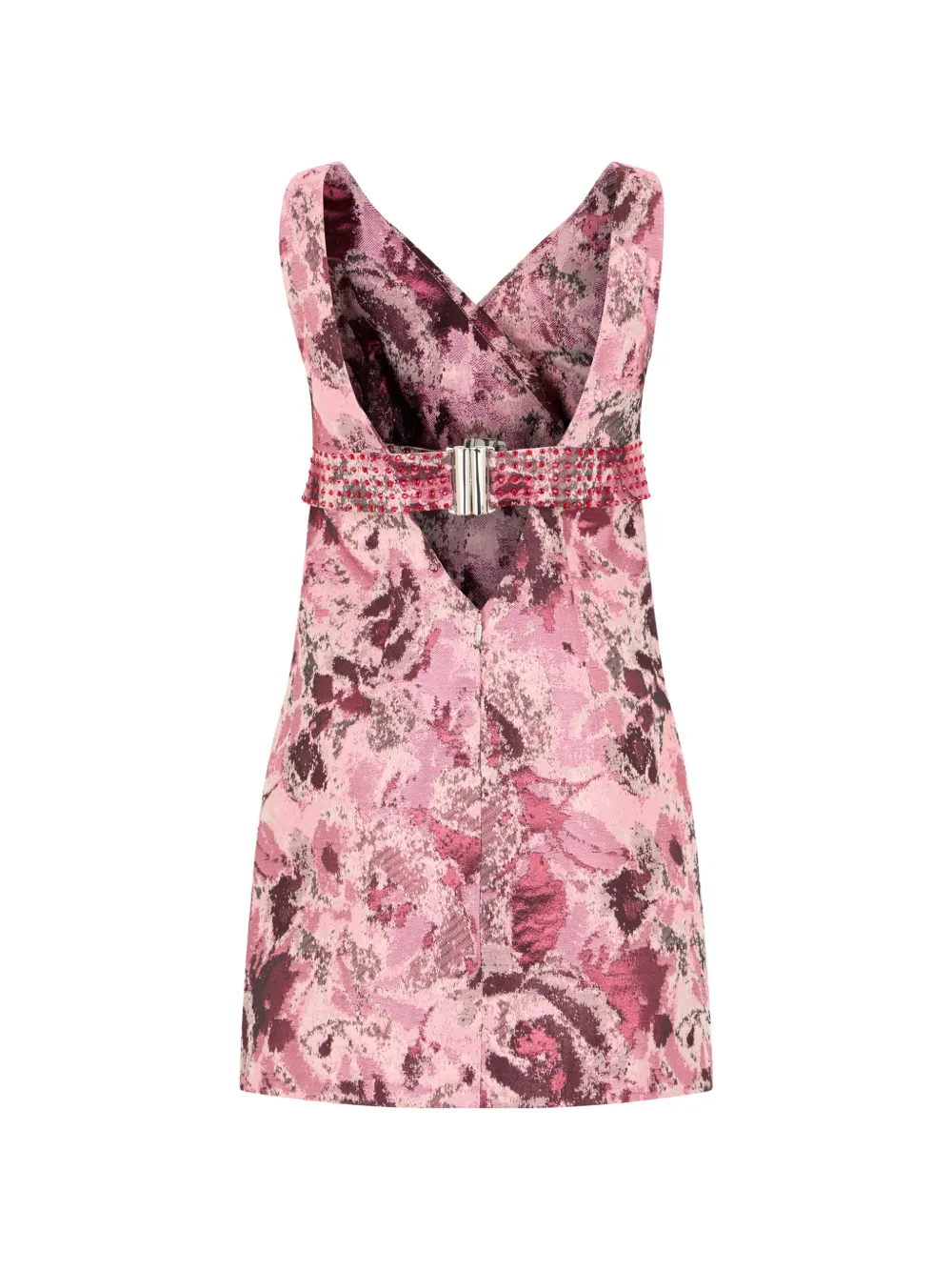 John Richmond Mini-jurk met bloemen jacquard Roze