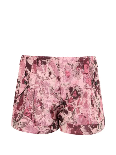 John Richmond short en jacquard tissé à ourlet retroussé