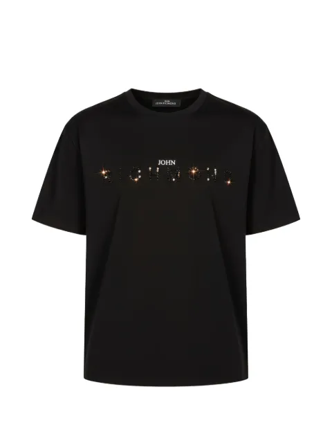John Richmond crystal-embellished logo-print T-shirt